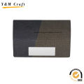 Customized Stainless Steel Genuine Leather Business Card Holder (M05051)